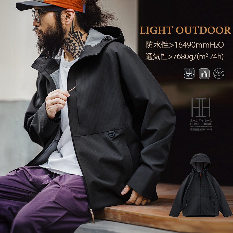 ホームアイホーム マウンテンパーカー メンズ ウインドブレーカー