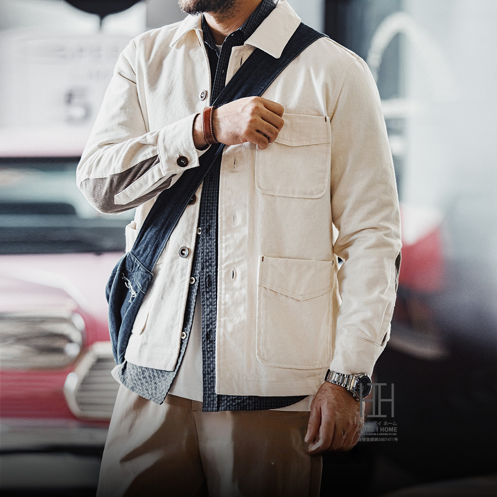 ホームアイホーム フレンチワークジャケット カバーオールジャケット