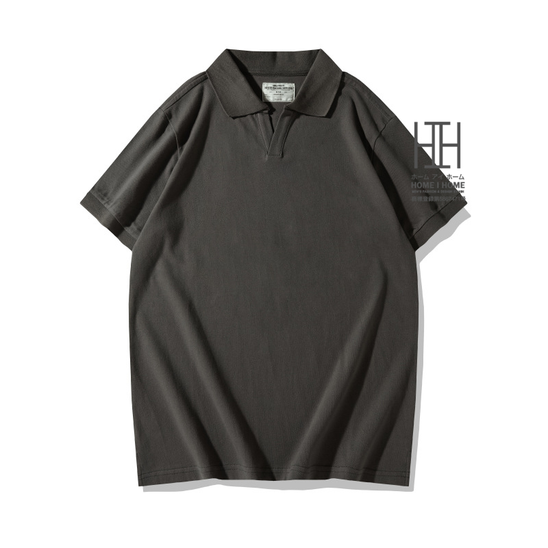 COMOLI スキッパーシャツ　ポロシャツ　サイズ2  濃紺　綿100% COMOLI (コモリ) シルクネル スキッパーシャツ
