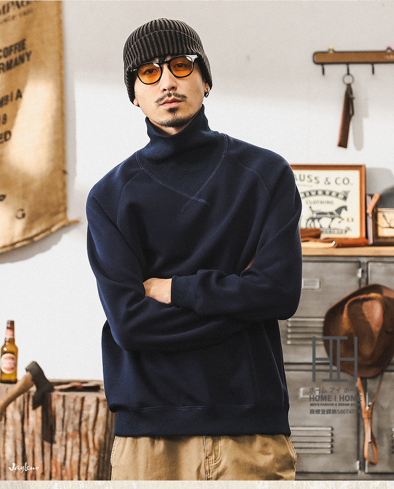 ホームアイホーム スウェット トレーナー メンズ 長袖 タートルネック