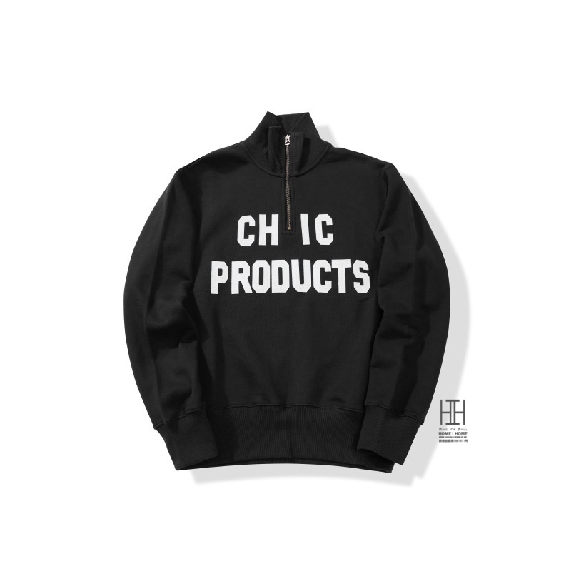 ホームアイホーム ハーフジップ スウェット メンズ ロゴ 刺繍