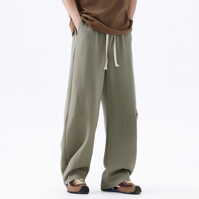 PUBLUX ワイドスウェットパンツ　サイズL イージーパンツ PUBLUX（パブリュクス） スウェットパンツ MEDIUM ブラック メンズ