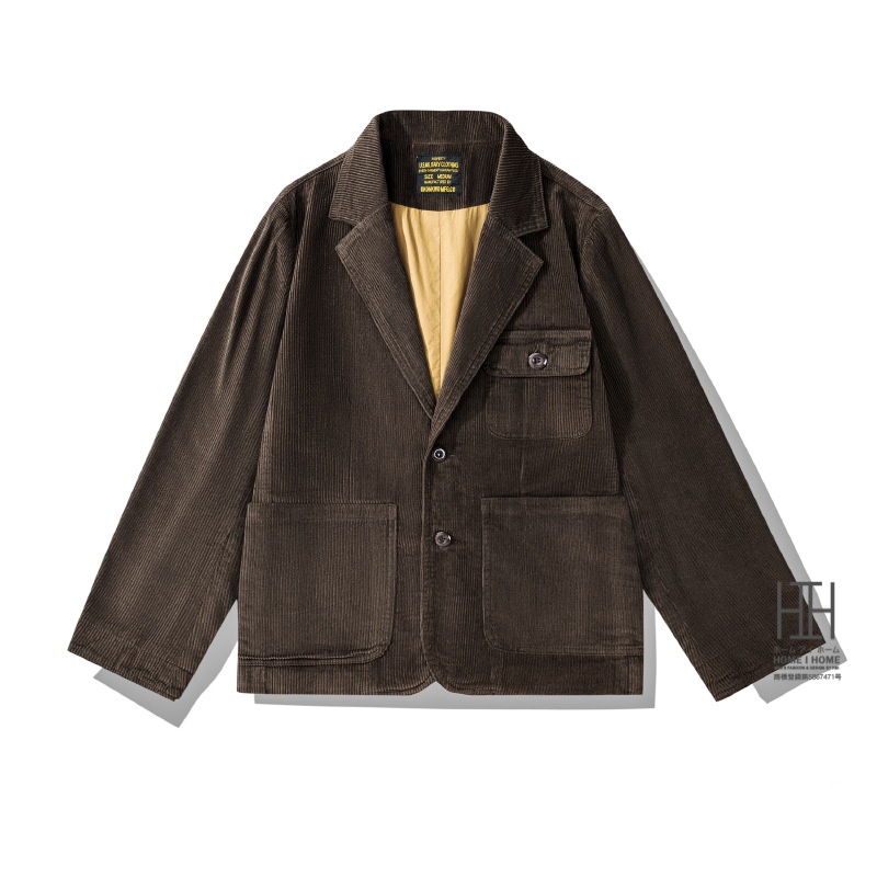 AURALE ダークブラウン コーデュロイ テーラードジャケット ダークブラウン コーデュロイ テーラードジャケット