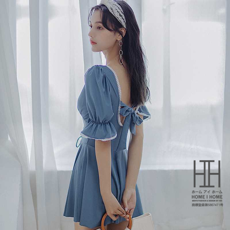 水着 フリルワンピース水着 レディース 五分袖 ハイウエスト 体型カバー 旅行 水泳 海 プール 川 バスト 可愛い オシャレ 女性 セクシー きれい | ホームアイホーム | 01