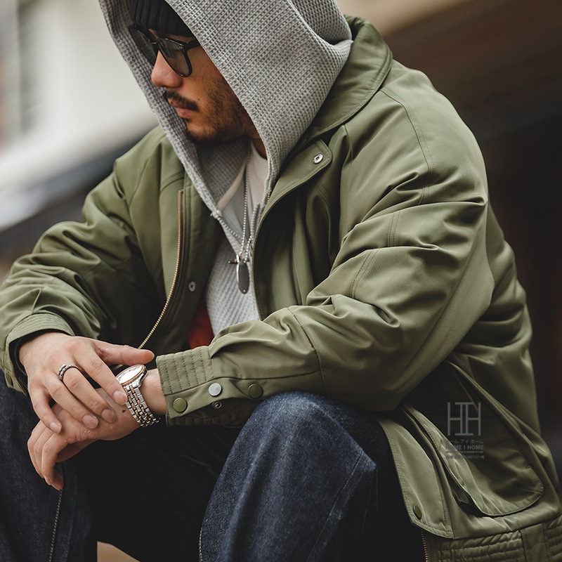 ホームアイホーム 中綿フライトジャケット メンズ おしゃれ 大きい