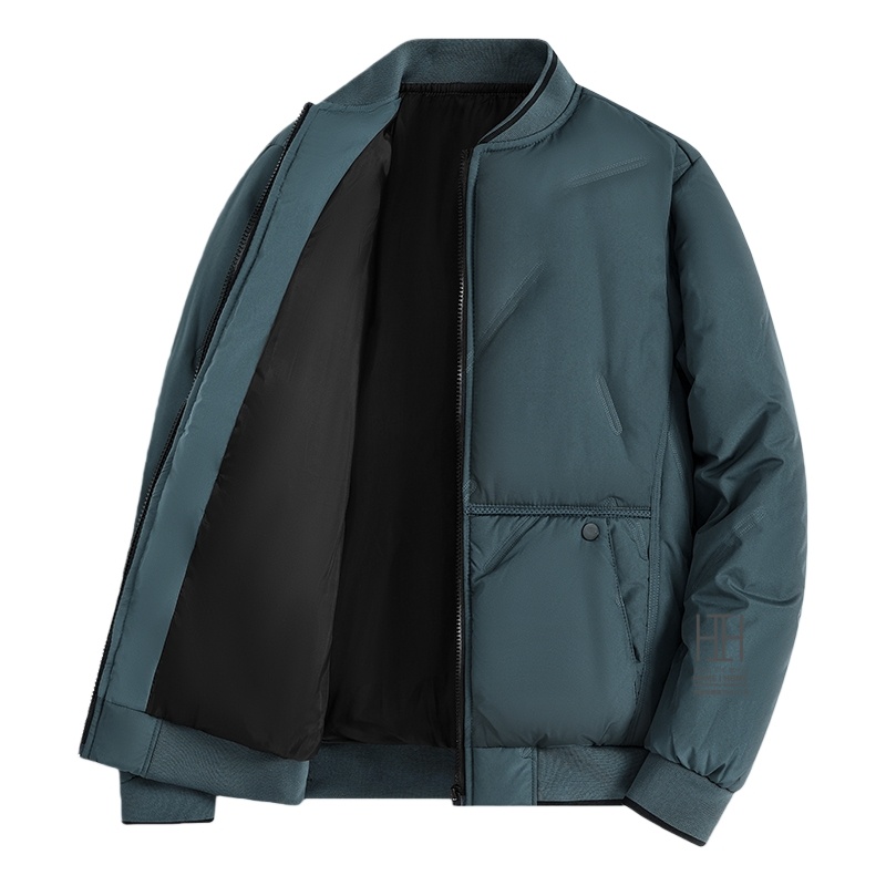 ホームアイホーム 中綿ジャケット スタジャン メンズ リブ襟 中綿