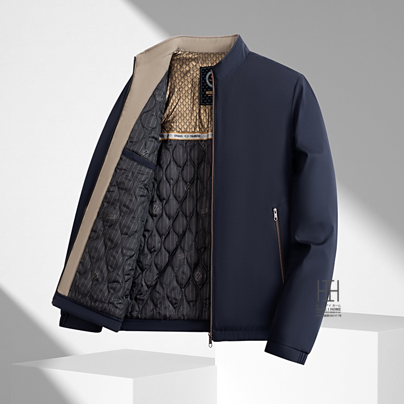 ホームアイホーム 中綿コート 中綿ジャケット メンズ スタンドカラー