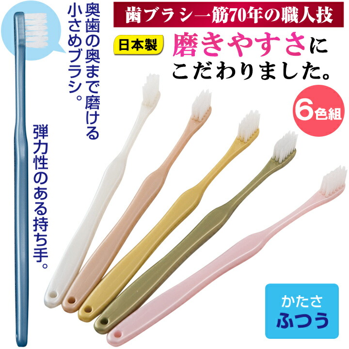 ふつう 小さめ 極細毛先 セット 歯磨き 歯みがき ハブラシ 日本製 職人
