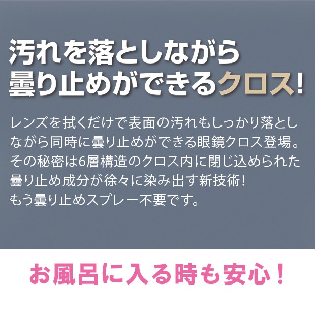 曇り止め 風呂場 くもり止めクリーナー 眼鏡拭き メガネ拭き