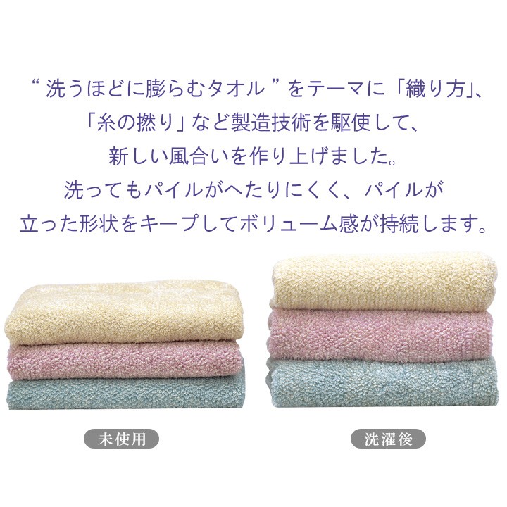 タオル cocochiena 綿混 コットン ボリューム マイクロファイバー 高