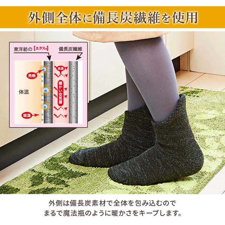 kuuma2色セット　プレミアムウォームソックス 23〜25cm 靴下サプリ まるでこたつソックス プレミアムウォーム｜靴下の岡本公式
