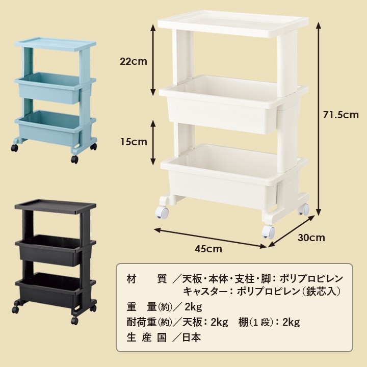 ☆新品・未使用☆ワゴン／棚／テーブル　☆完成品！☆ 収納ワゴン キッチンワゴン ランドリーワゴン ワゴン ラック 収納