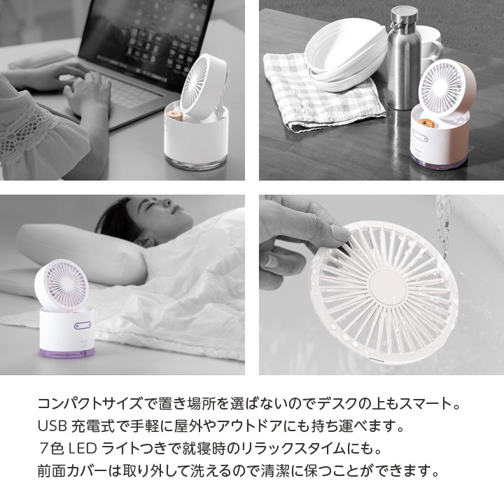 【匿名配送】ミストファン ミニミスト加湿器 かわいい 軽量 コンパクト Amazon | 卓上扇風機 usb扇風機 ミニ加湿ミストファン 小型 2-in