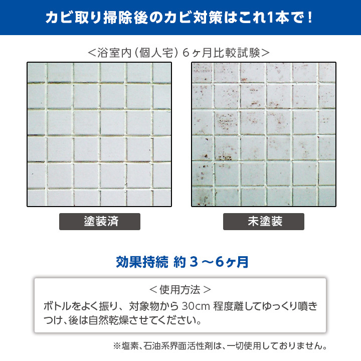 カビ繁殖抑制 かび お掃除回数が減る カビの発生を抑える 高い安全性 スプレー