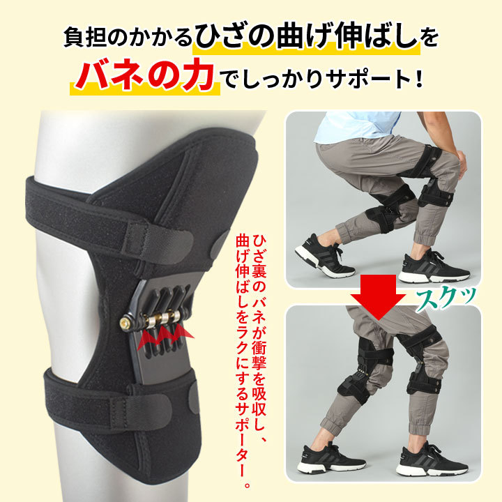 膝サポーター 膝 痛み 固定 保護 男女兼用 アウトドア スポーツ スプリング
