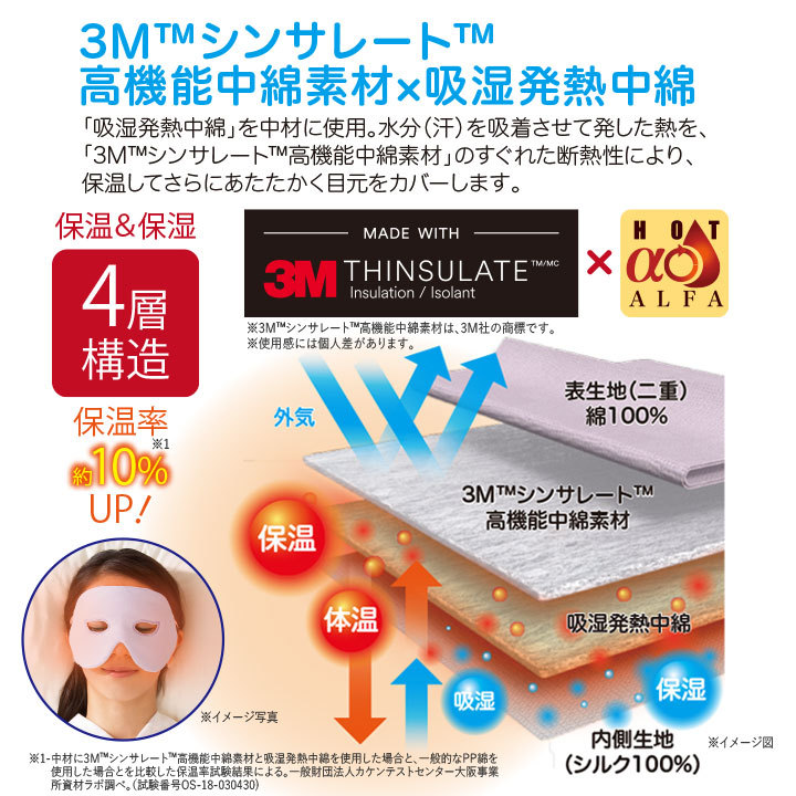 シルクアイマスク 保湿 保温 あったか アイケア ホットアイマスク Dr.PRO