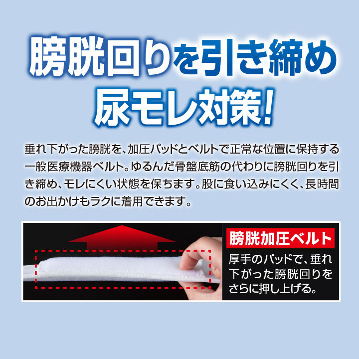 国内正規総代理店アイテム 失禁対策グッズ 骨盤底筋 健康 尿漏れ 頻尿 膀胱瘤 膀胱加圧ベルト 一般医療機器 引き締め 薄型 女性用 T字タイプ 日本製  骨盤底筋ベルト モレナレディ sarozambia.com