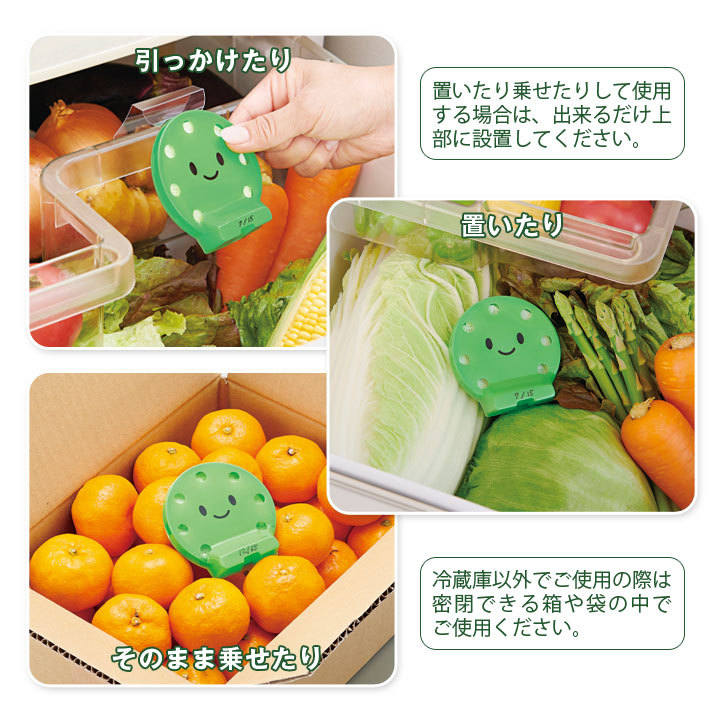 便利 キッチングッズ 鮮度保持 野菜 果物 ヤシ殻活性炭 ニッケル 白金触媒 エチレンガス 吸収 分解 カワイイ ベジココちゃん（メール便可）  :01527085:ジャストパートナー Yahoo!店 - 通販 - Yahoo!ショッピング