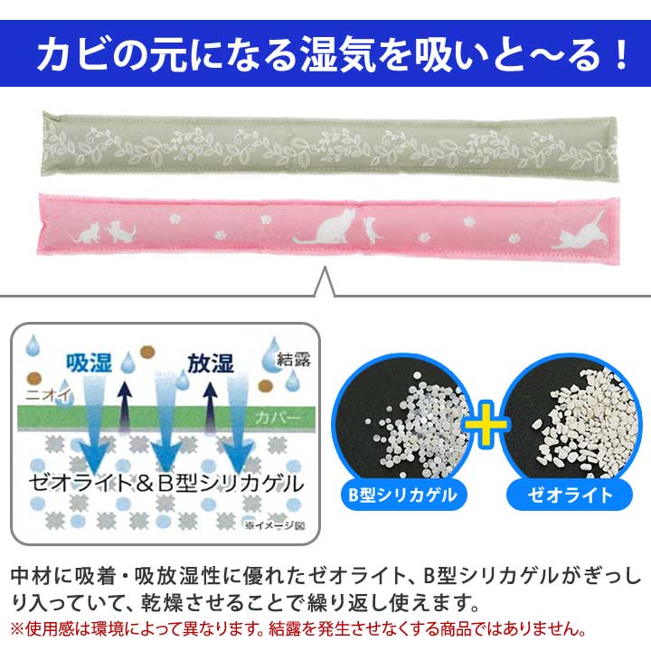 サッシ 窓際 結露対策 カビ防止 折り曲げ 置くだけ 繰り返し使える