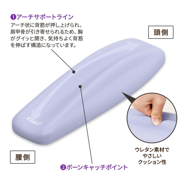 体重で筋肉にフィット 沈み込みながらキャッチ 気持ちいい 優しいクッション性