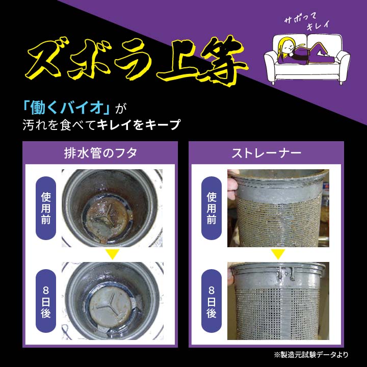 シンク キッチン 排水管 バイオ におい 悪臭予防 ヌメリ除去 掃除の手間軽減 投入 ラク