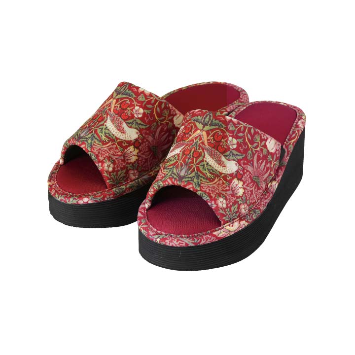 室内履き 厚底タイプ つま先上がり いちご泥棒 ウィリアム・モリス