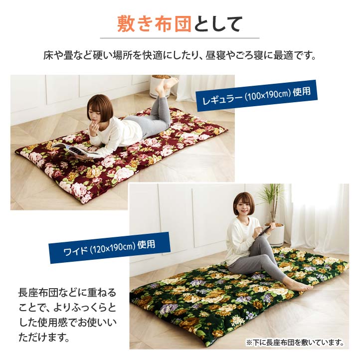 120×190 掛け 敷き 布団 ふとん マイヤー毛布 2枚合わせ 毛布ふとん