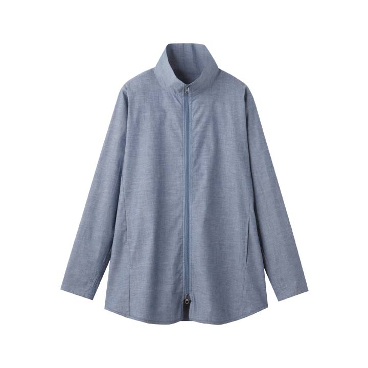 首をしっかりカバーするUVカットロングブルゾン レディース ジャケット