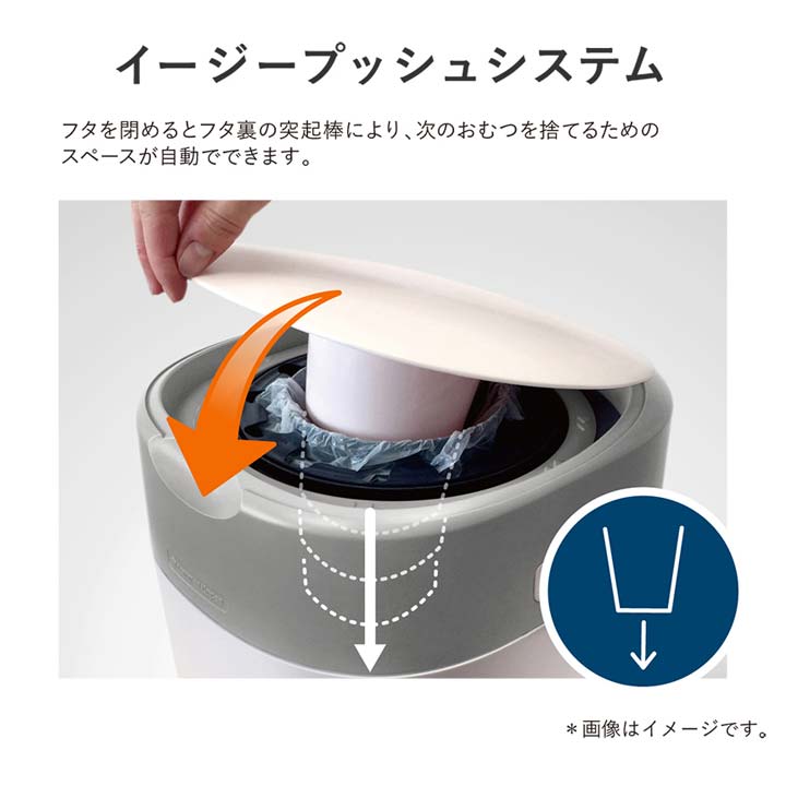 おむつ用ゴミ箱 オムツ捨て 大人 子供 おむつポット 防臭 ニオイ対策 W防臭 自動 子育て 介護