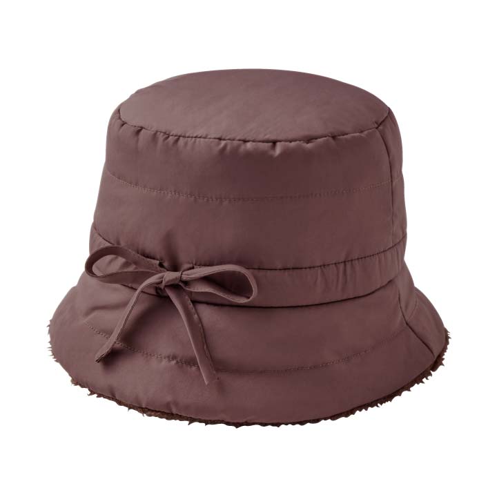 ハット バケットハット レディース キルト ボア フリース あったか