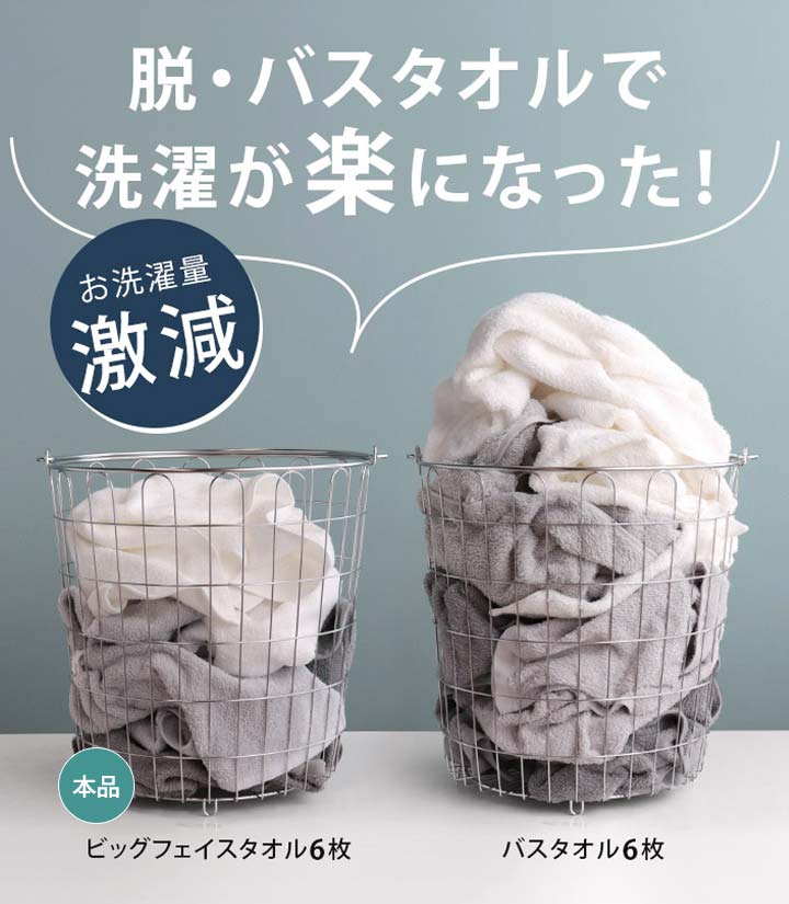 ＃バスタオルやめました Hotel Style BIG FACE TOWEL ワイドロング ハンガー干し