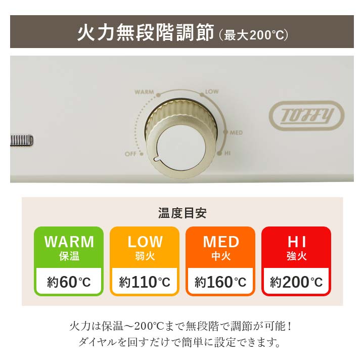 小型ホットプレート おしゃれ家電 ToffyHappyCollection 1人用ホットプレート ギフト