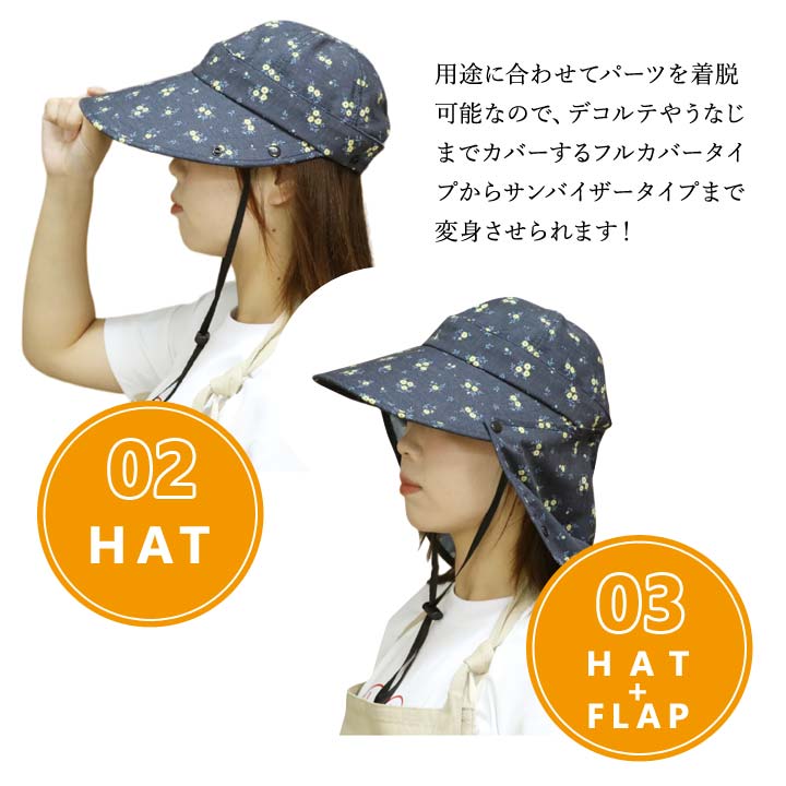 日差しブロック UVカット 日焼防止 紫外線ガード 4way 組み合わせ 取り外し