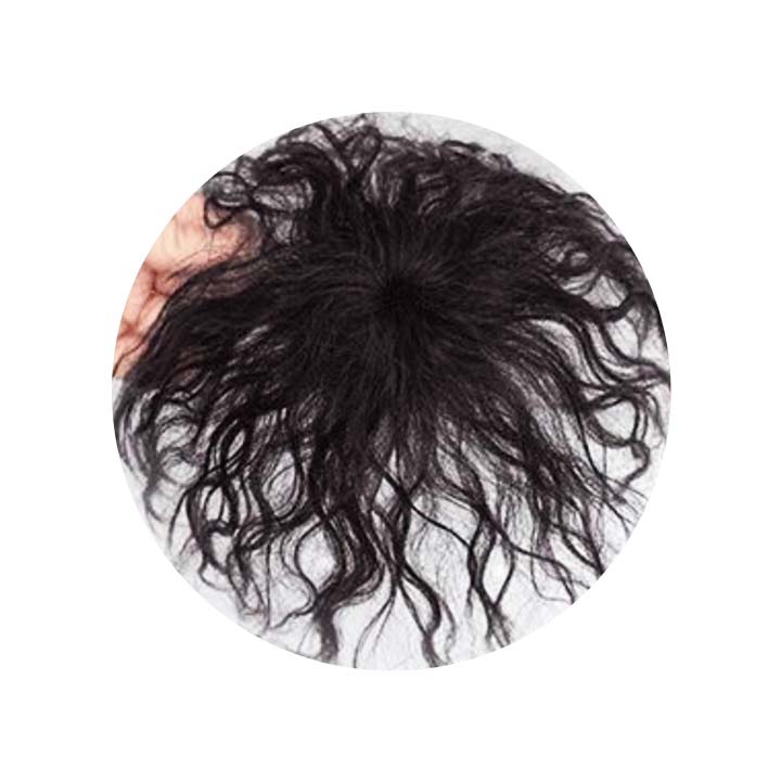 ウィッグ ヘアピース 人毛100％ パーマ ウェーブ くせ毛 ソバージュ