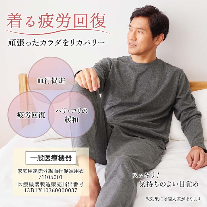 CVリカバリーウェア 一般医療機器 男性用 トップス ロングTシャツ