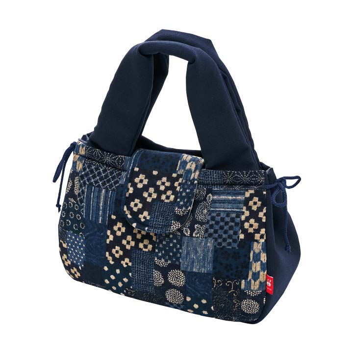 パッチワークデザイン ハンドバッグ 日本製 バッグ ハンドバッグ トートバッグ つむぎ 和柄 パッチワーク柄