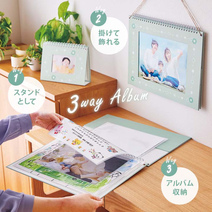 収納グッズ フォルダー 飾る 保管 ポケット A4 B4 8つ切り 絵 写真