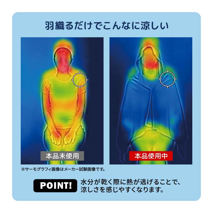 UVカット フード付き 羽織る ひんやり 涼しい 日よけ 紫外線 日焼け 暑