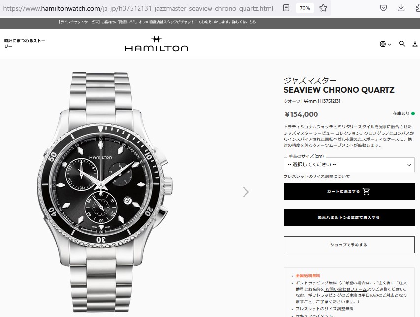 HAMILTON ハミルトン ジャズマスター シービュー 腕時計