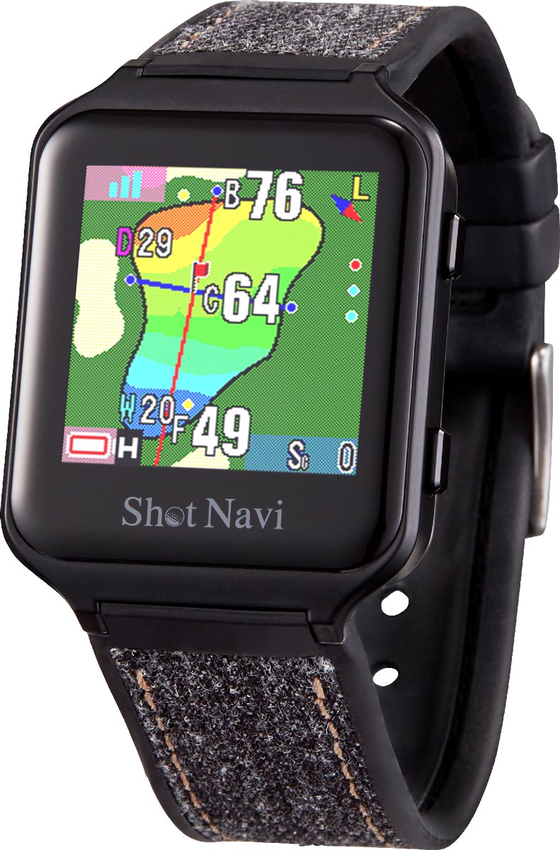ショットナビ ShotNavi AIR EX ゴルフ タッチパネル シリコンベルト付属 距離計測 グリーン傾斜 測定器 時計 ナビ 国内正規品