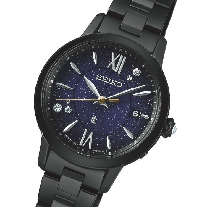 ◆未使用◆SEIKO LUKIA/ ルキア ブラック 電波時計( クロスシー LUKIA ルキアオリジナルミニハンドタオル付 セイコー ルキア 腕時計