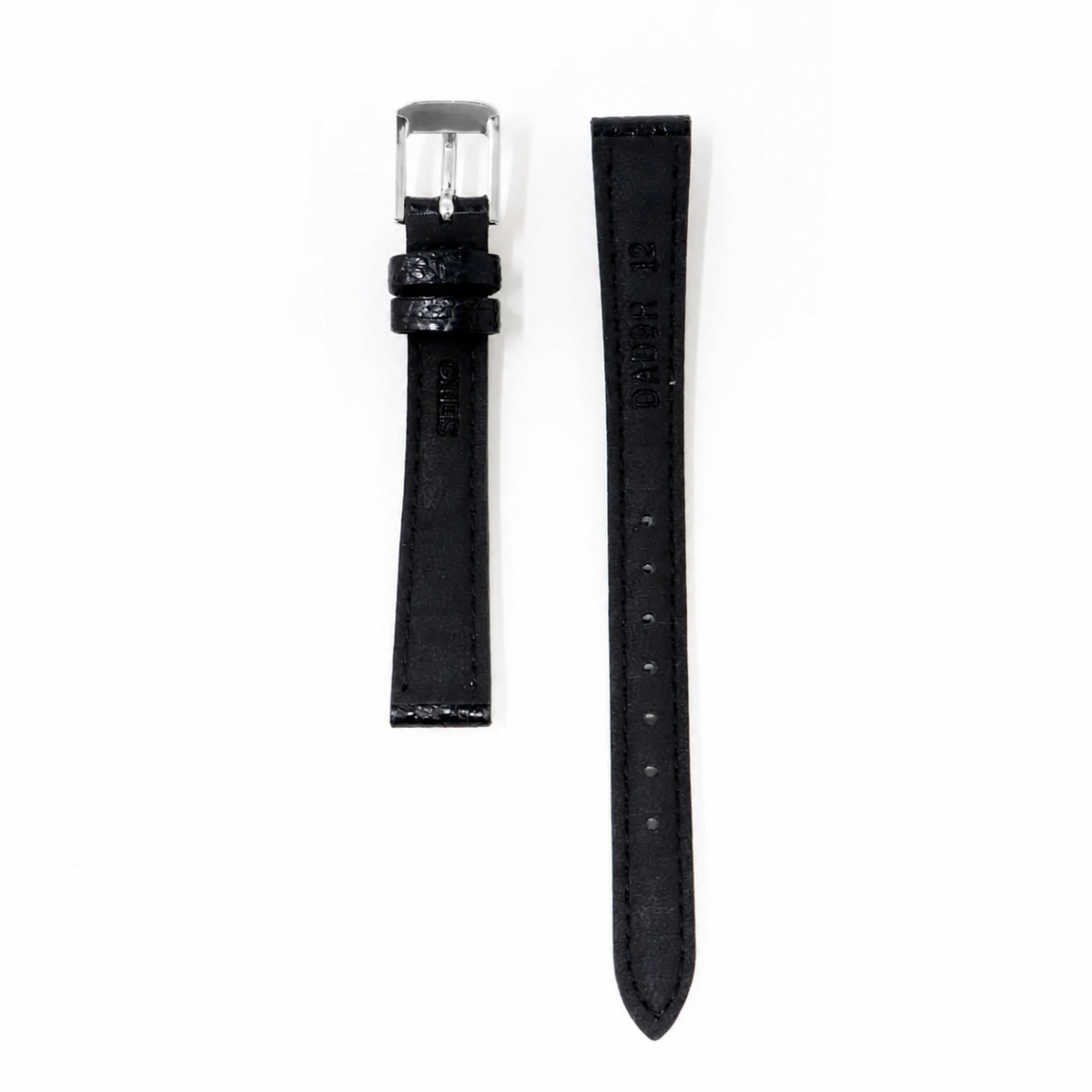 SEIKO（セイコー） 12mm 純正 バンド 牛 革 シュリンク DAD9R 黒