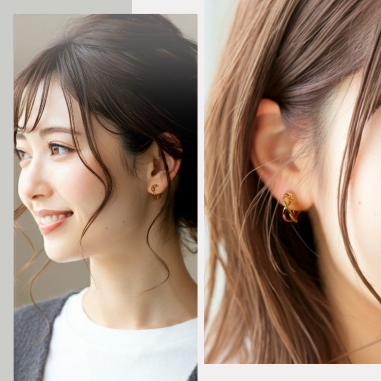 k18(刻印有り)両耳ピアス Amazon | [ハッピーグッツショップ] 18金 K18 ピアス 愛
