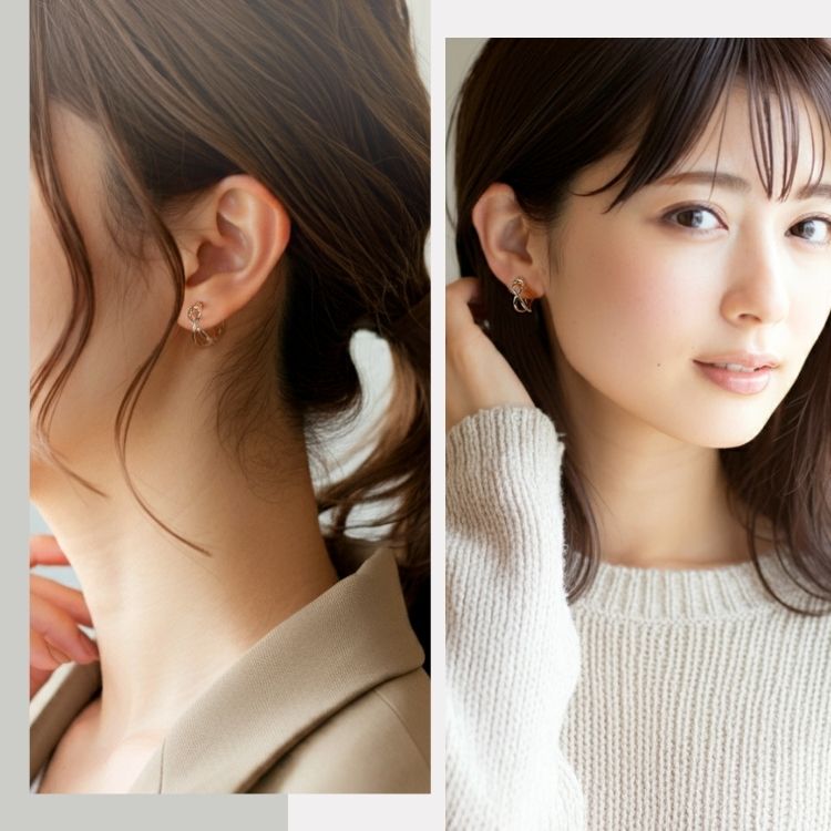 シルバーピアス 両耳用 刻印可能 Sweet Rose レディース 彼女