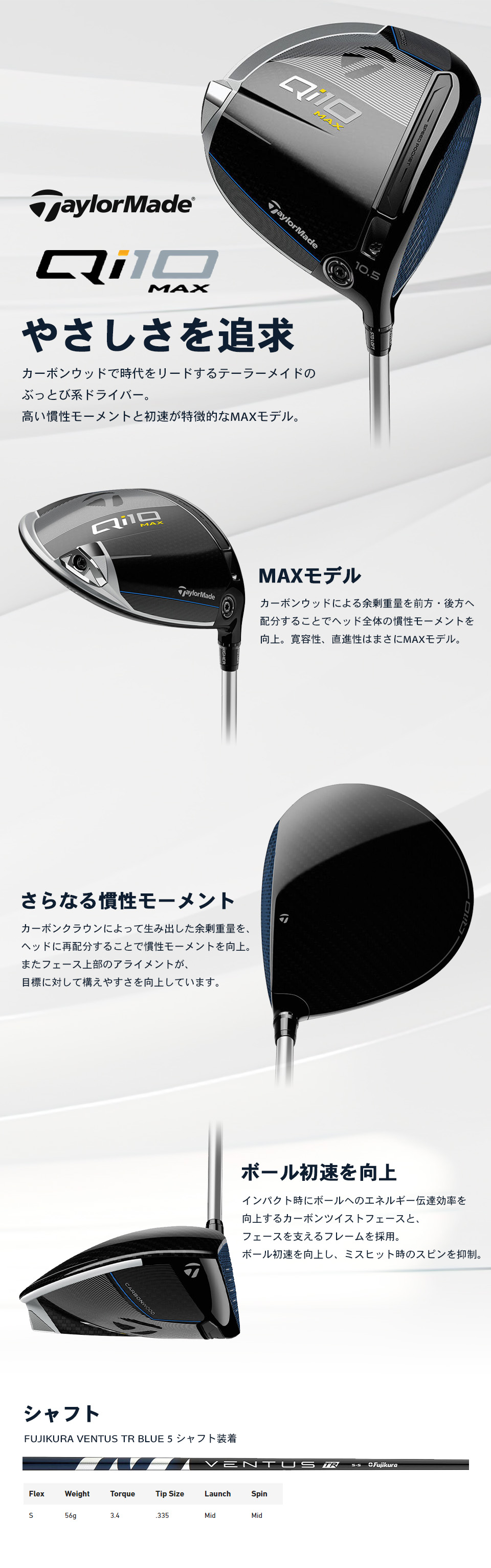 レフティ 左用 美品 テーラーメイド QI10 MAX 10.5度 HC付 単体 QI-10 マックス ヘッド 綺麗 TaylorMade (USモデル)(レフティ)テーラーメイド Qi10 MAX