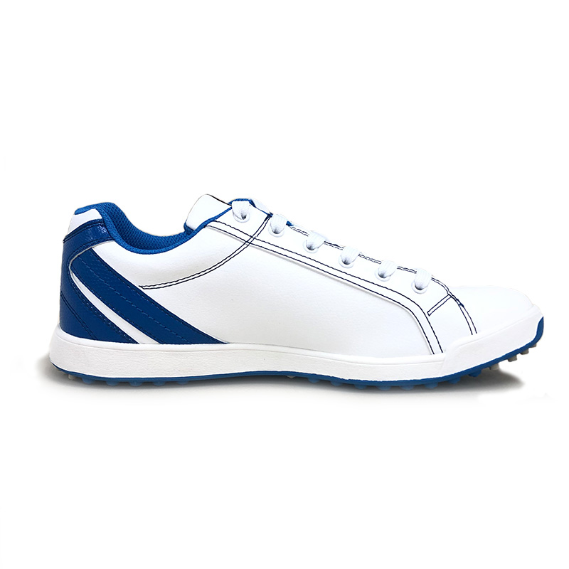 (日本正規品)ラクティダ メンズ スパイクレス ゴルフシューズ SRM-06 ホワイトブルー (新品)｜jwings｜02