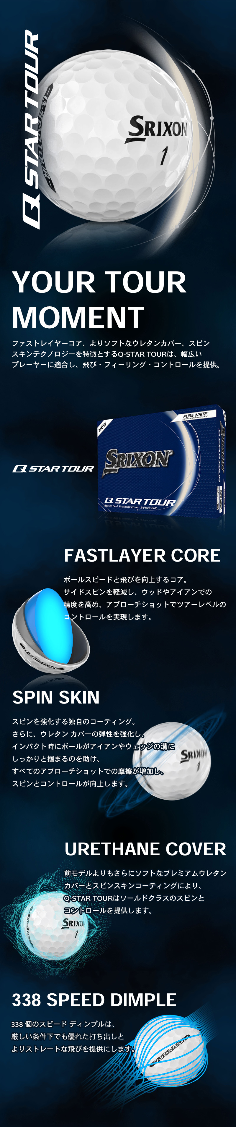 SRIXON (USモデル)スリクソン ゴルフボール Q-STAR TOUR5