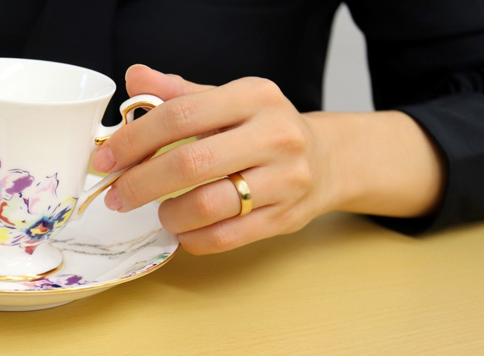 Jewelry i 甲丸 リング 5mm幅 10金 指輪 レディース K10 シンプル 単品