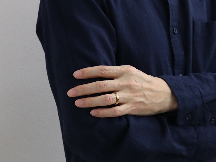 Jewelry i（ジュエリーアイ） 甲丸 リング 4mm幅 10金 指輪 メンズ K10