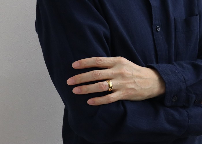 Jewelry i（ジュエリーアイ） 甲丸 リング 7mm幅 10金 指輪 メンズ K10
